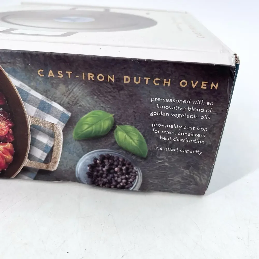 Parini Golden Oil Pre-Seasoned Cast Iron Dutch Oven 2.4 quart